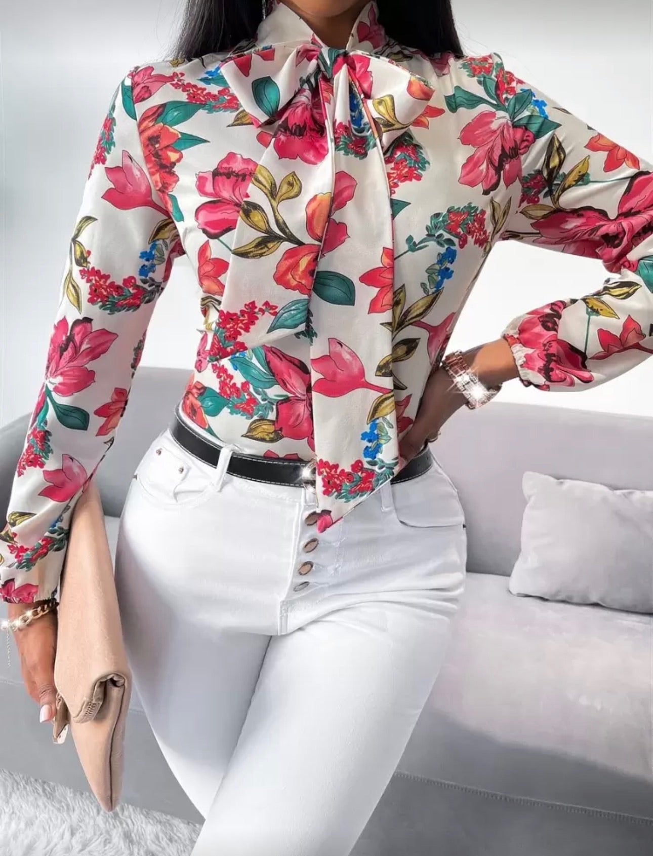 Blusa Femenina Floral Chic
