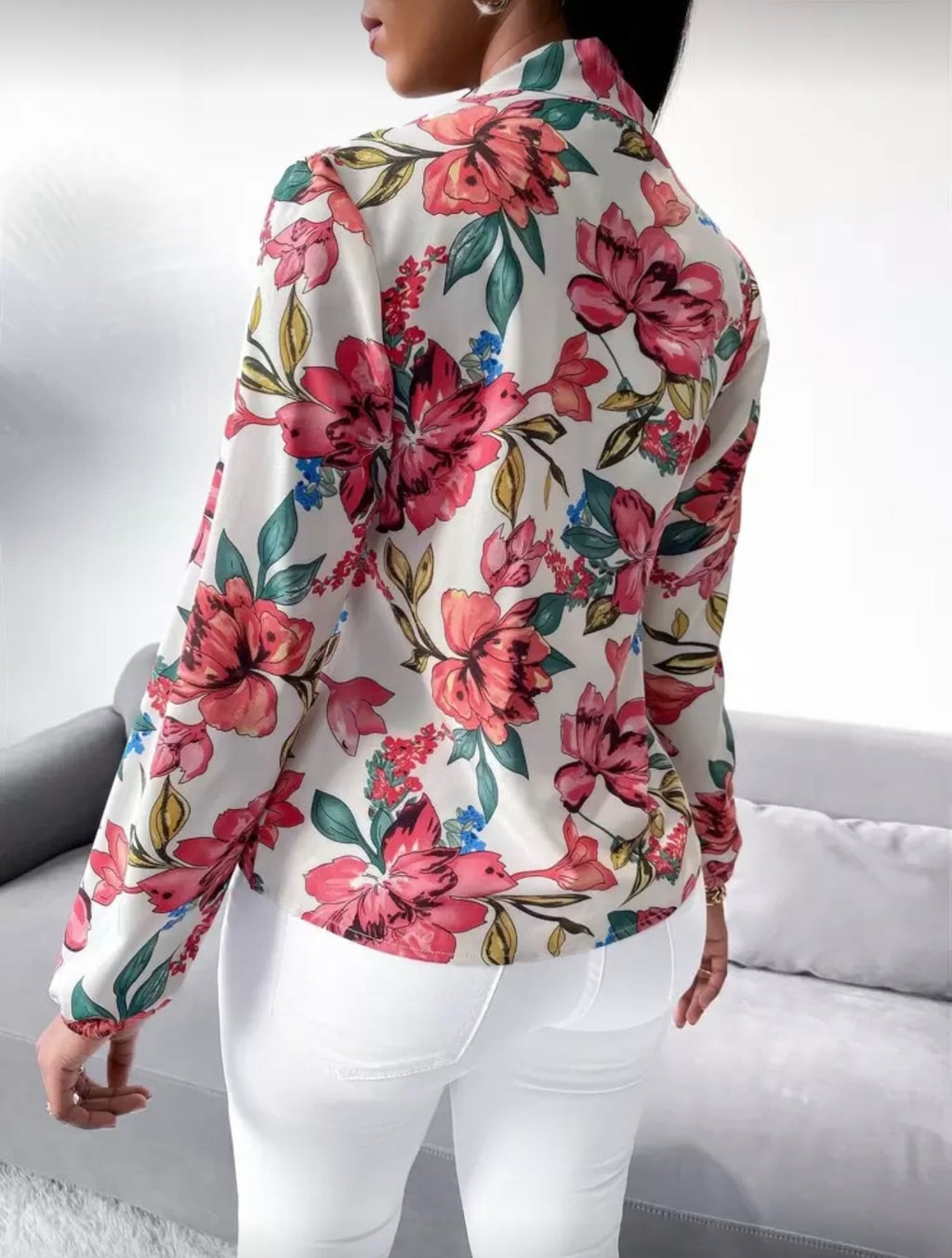 Blusa Femenina Floral Chic