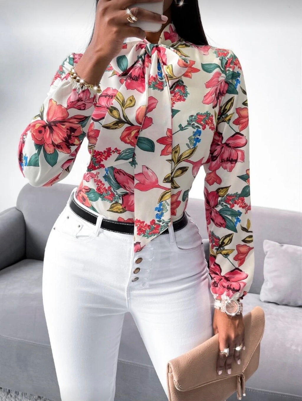 Blusa Femenina Floral Chic