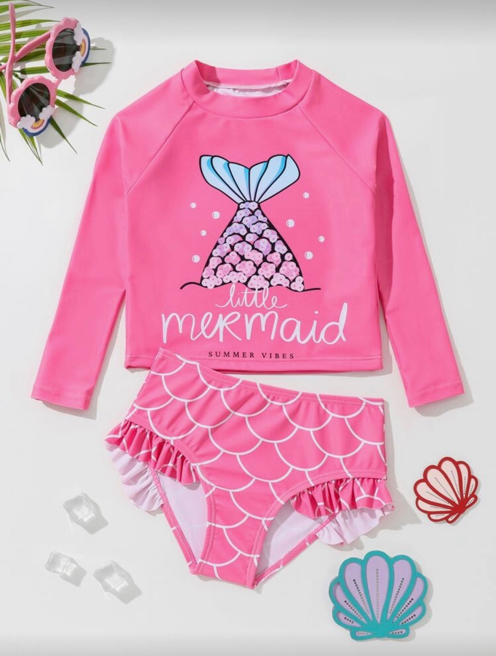 Traje de Baño Infantil Mermaid Pink Dream
