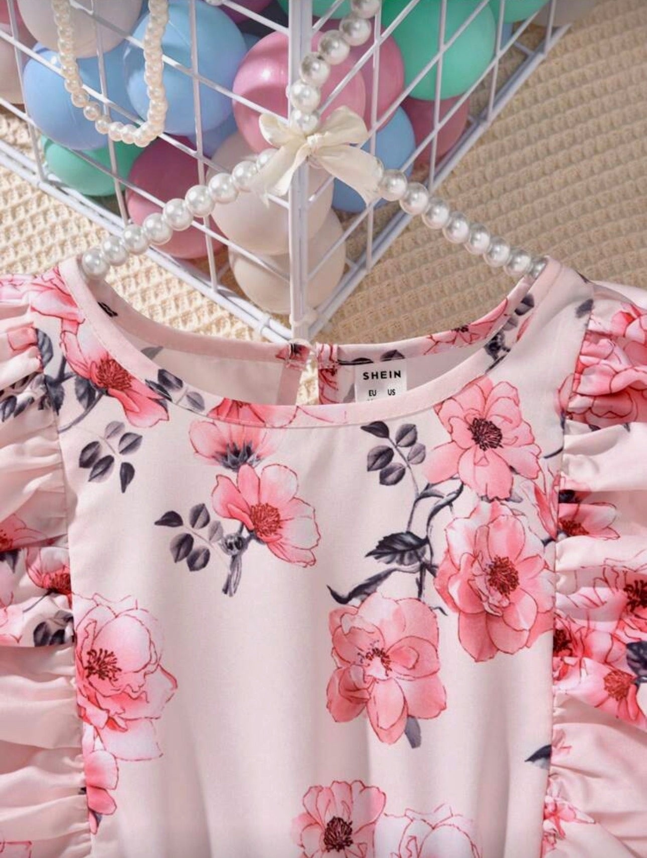 Vestido Infantil Floral Pink Garden