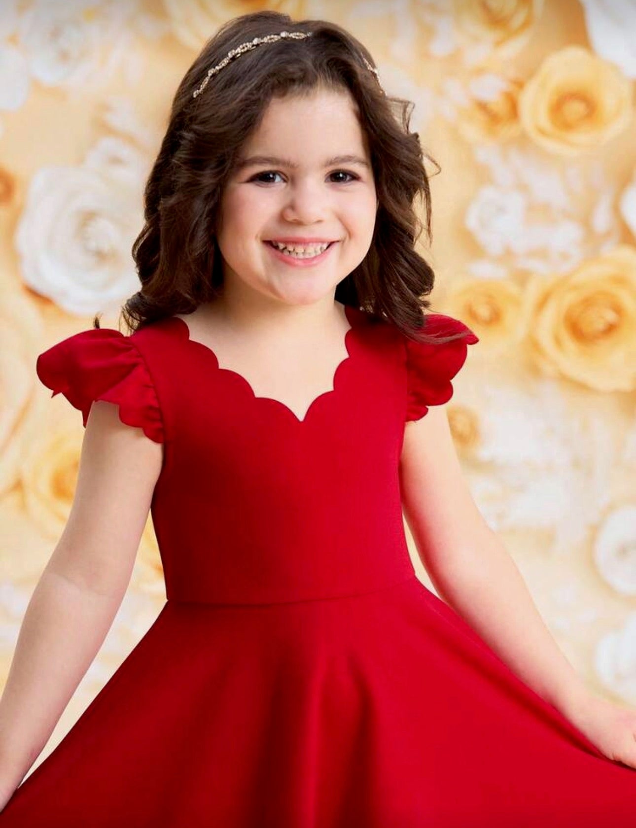 Vestido Infantil Classic Red Flare