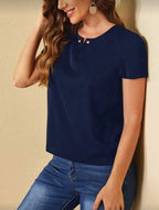 Blusa de Dama Classic Navy Essential