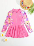 Traje de Baño de Niña Pink Blossom Guard