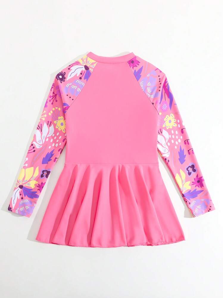 Traje de Baño de Niña Pink Blossom Guard
