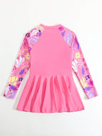 Traje de Baño de Niña Pink Blossom Guard