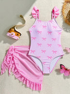 Traje de Baño Infantil Pink Bow Summer Set