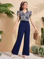 Conjunto Juvenil Blue Elegance Flow