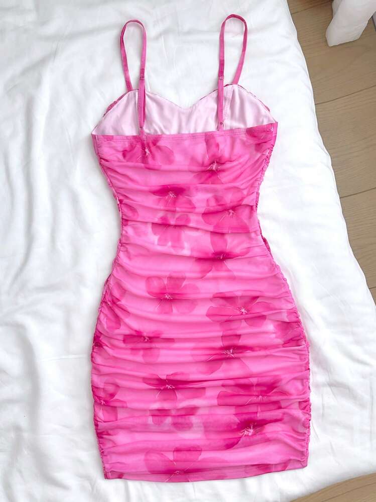 Vestido Juvenil Pink Ruched Glow