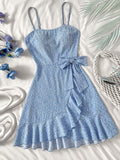Vestido Juvenil Sky Blue Bow Charm