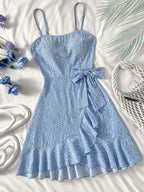 Vestido Juvenil Sky Blue Bow Charm