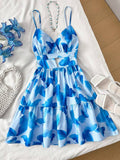 Vestido Juvenil Blue Abstract Breeze