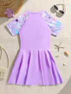 Traje de Baño de Niña Lilac Floral Guard