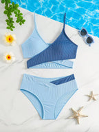 Traje de Baño Juvenil Sky Blue Minimal Set