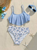 Traje de Baño Juvenil Blue Daisy Set