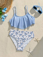 Traje de Baño Juvenil Blue Daisy Set