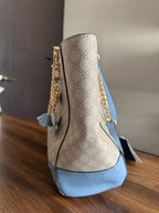 Bolsa Crema y Celeste Nine West