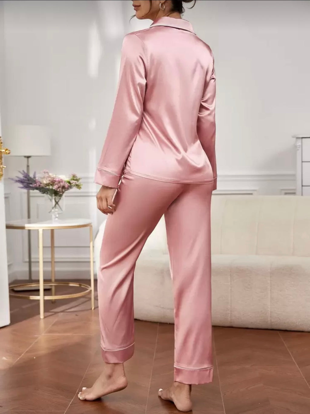 Pijama de Dama de Seda Rose Classic