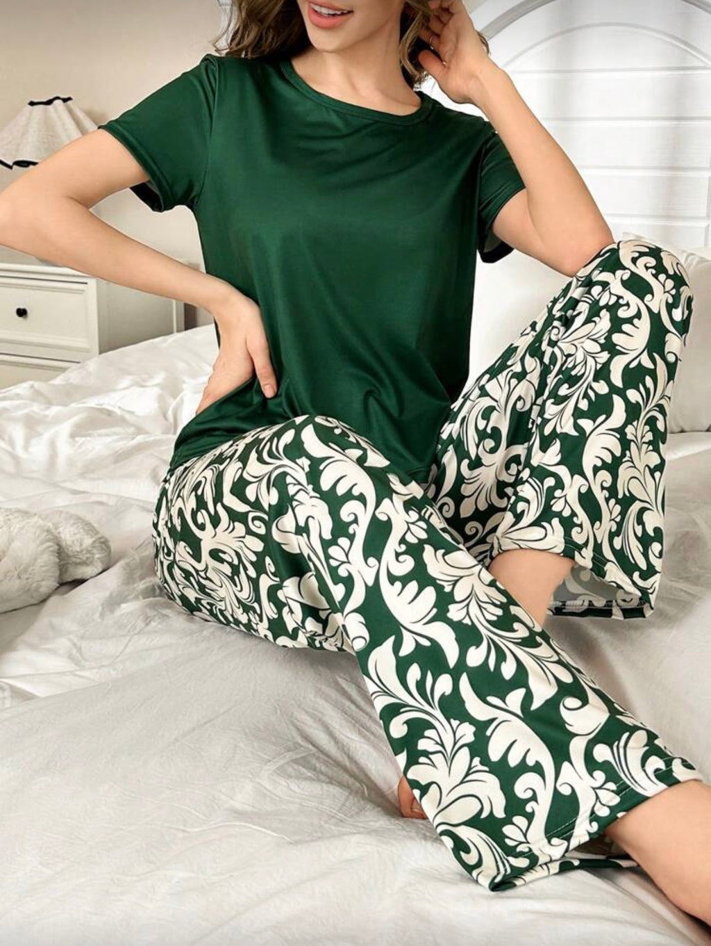 Pijama de Dama Verde Elegance
