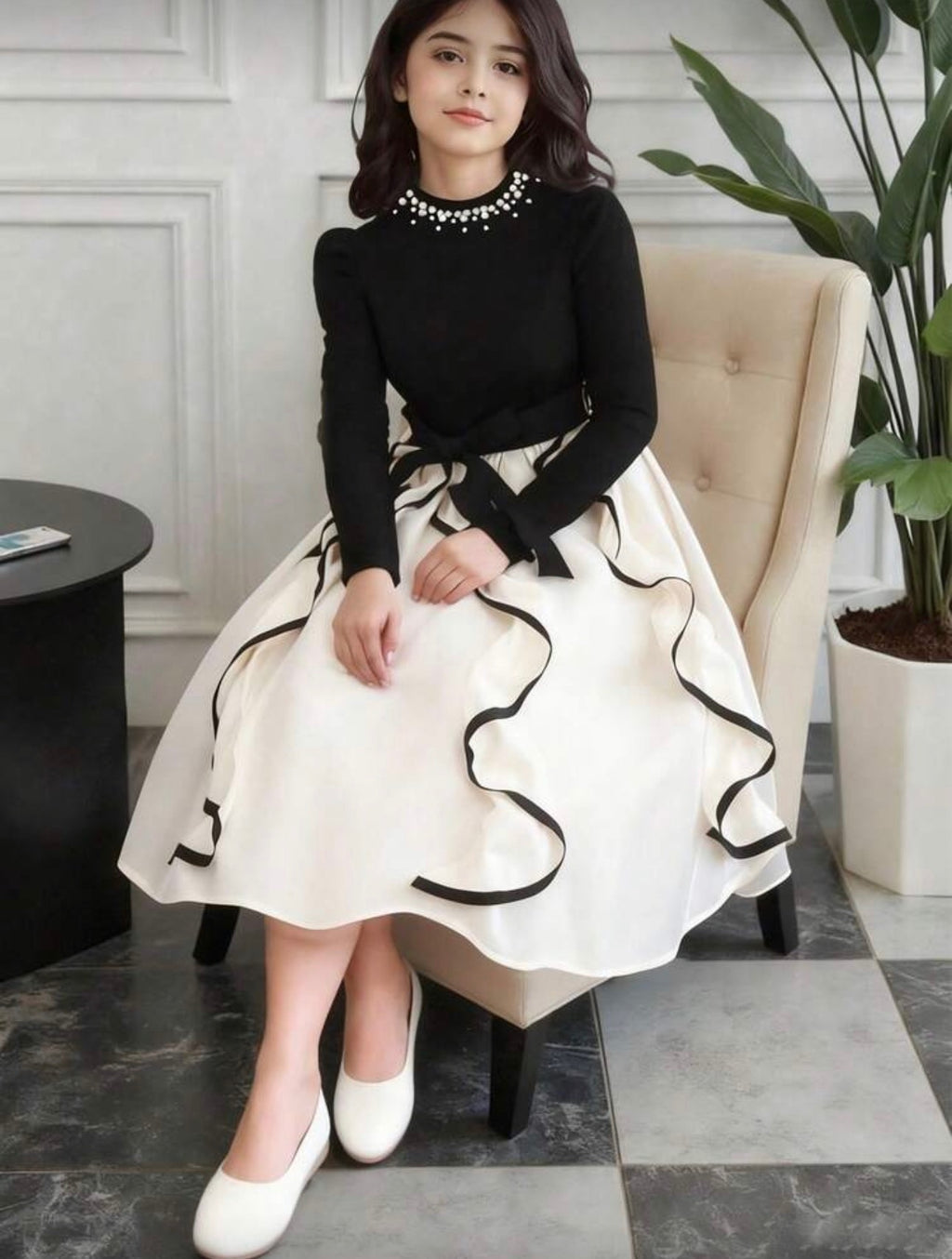 Vestido Infantil Little Pearl Elegance