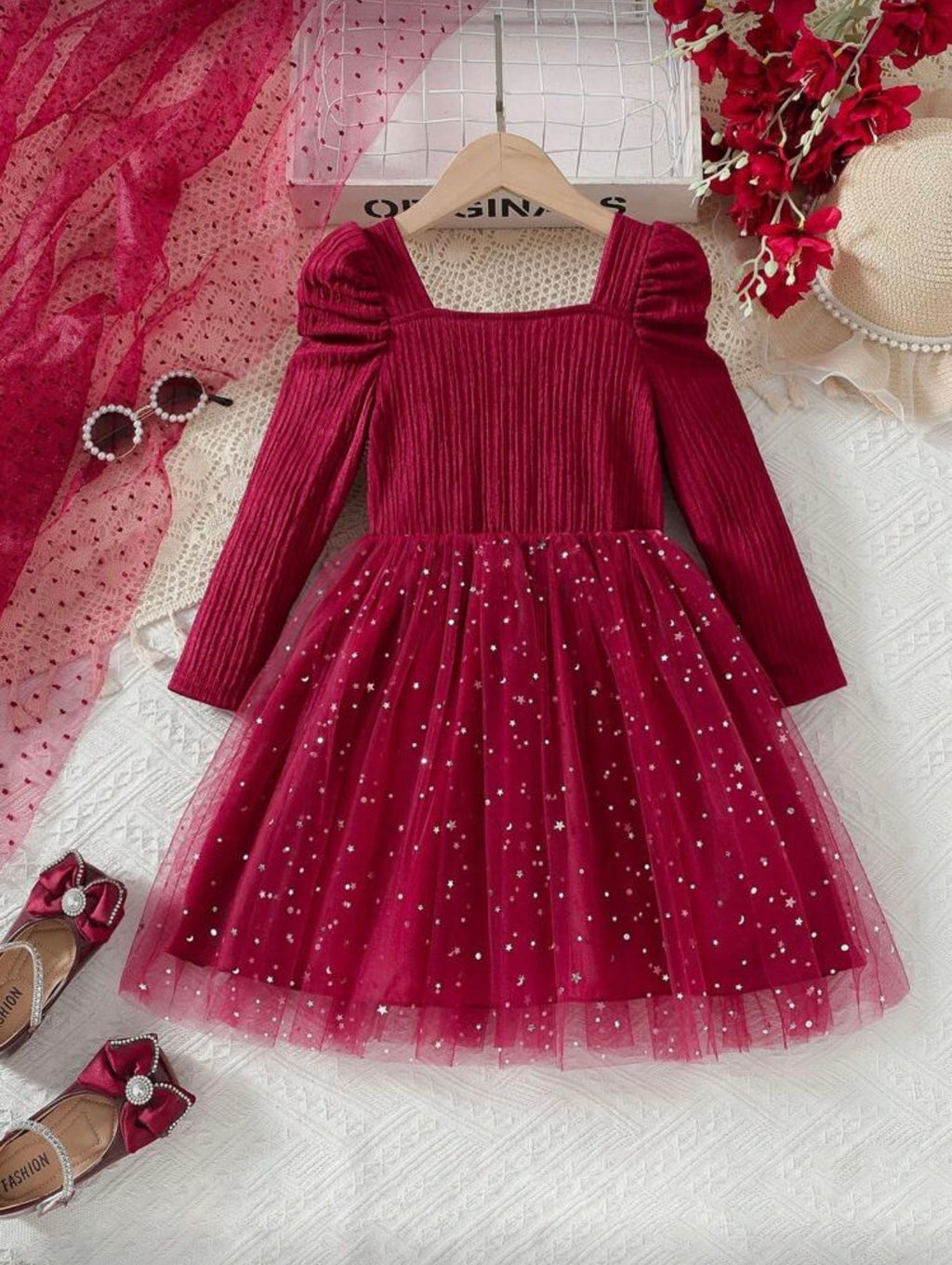 Vestido Infantil Scarlet Sparkle