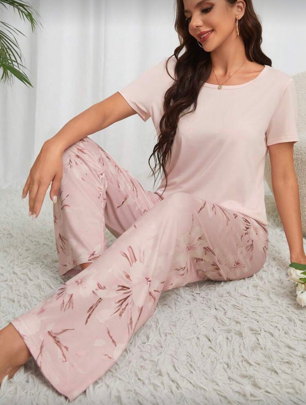 Pijama de Dama Blush Floral