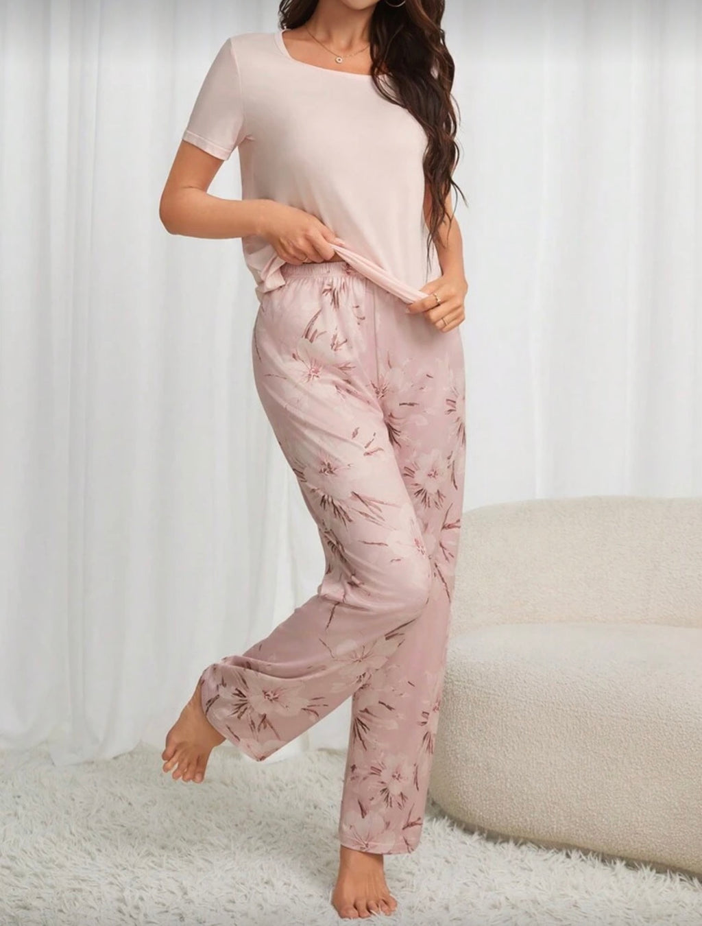 Pijama de Dama Blush Floral