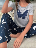 Pijama de Dama Mariposa Celestial