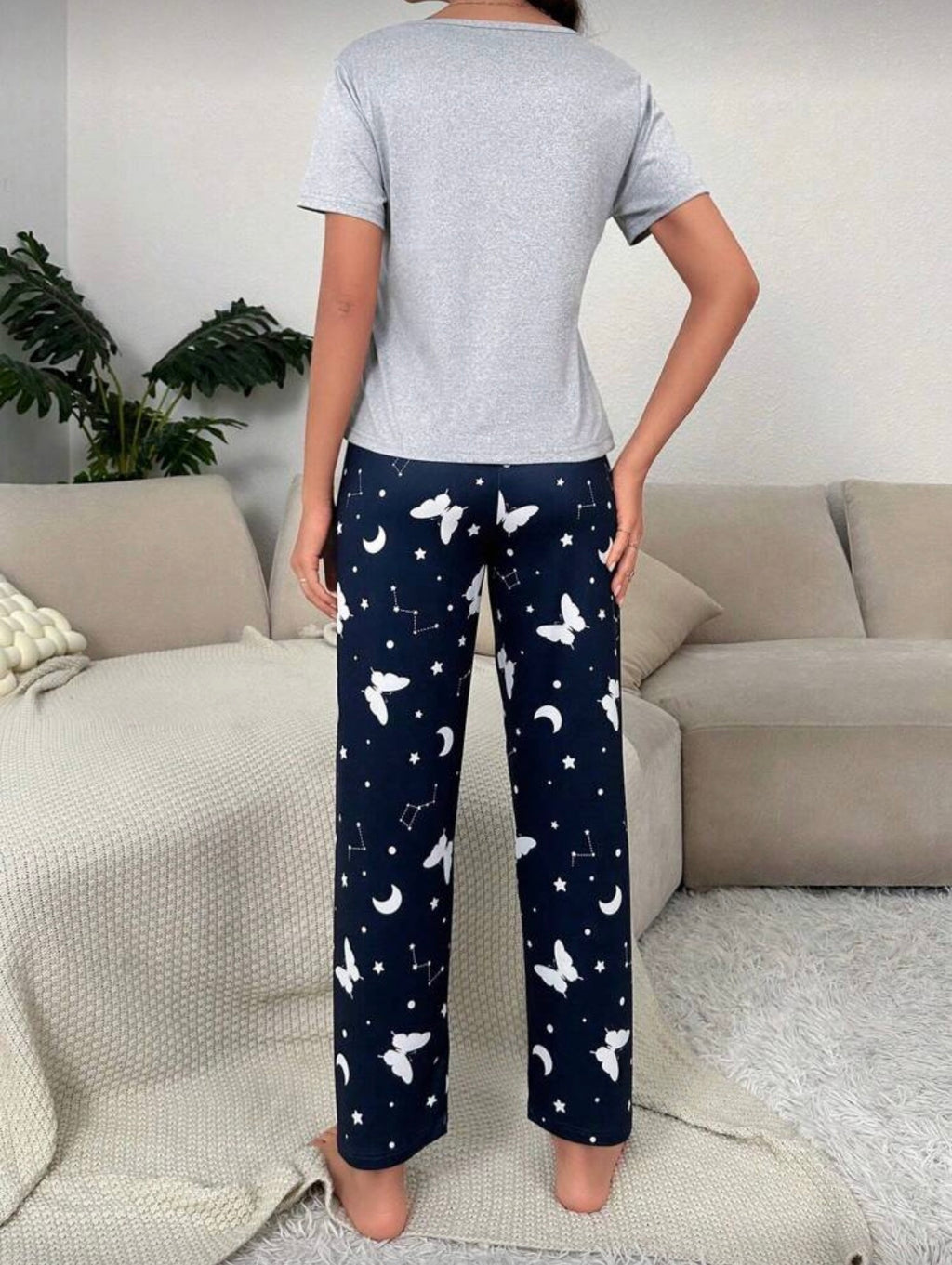 Pijama de Dama Mariposa Celestial