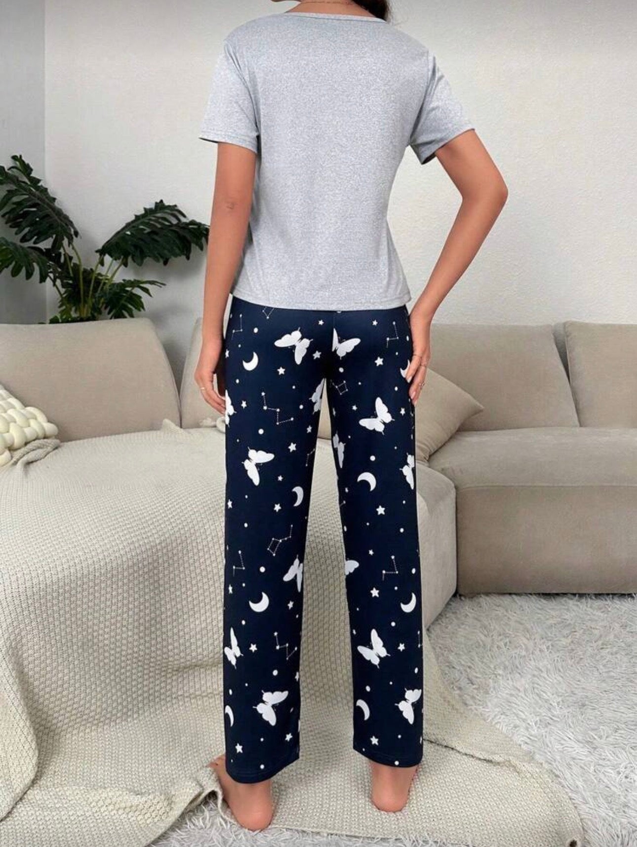 Pijama de Dama Mariposa Celestial