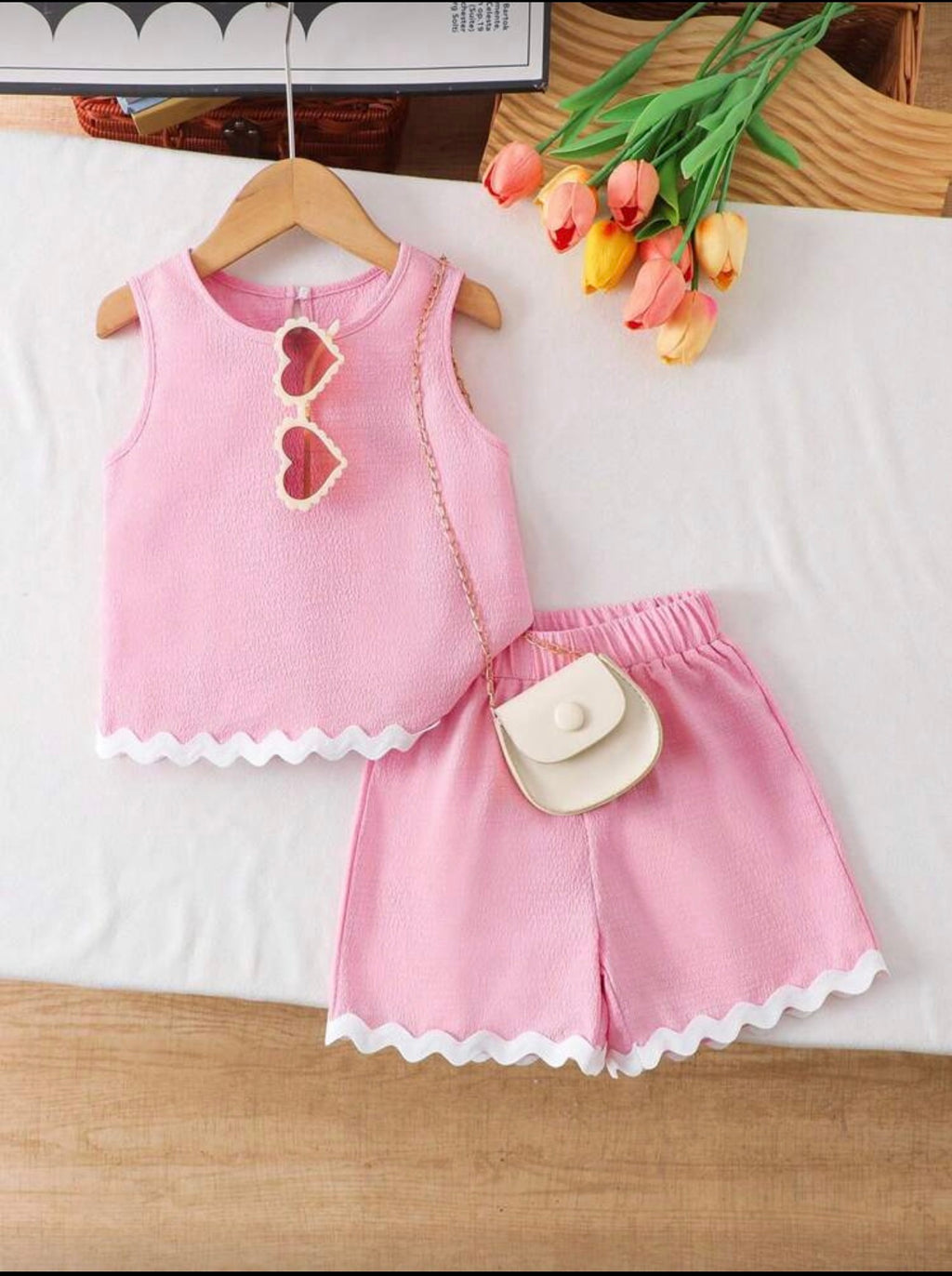 Conjunto infantil Rosado Lace