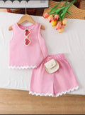 Conjunto infantil Rosado Lace