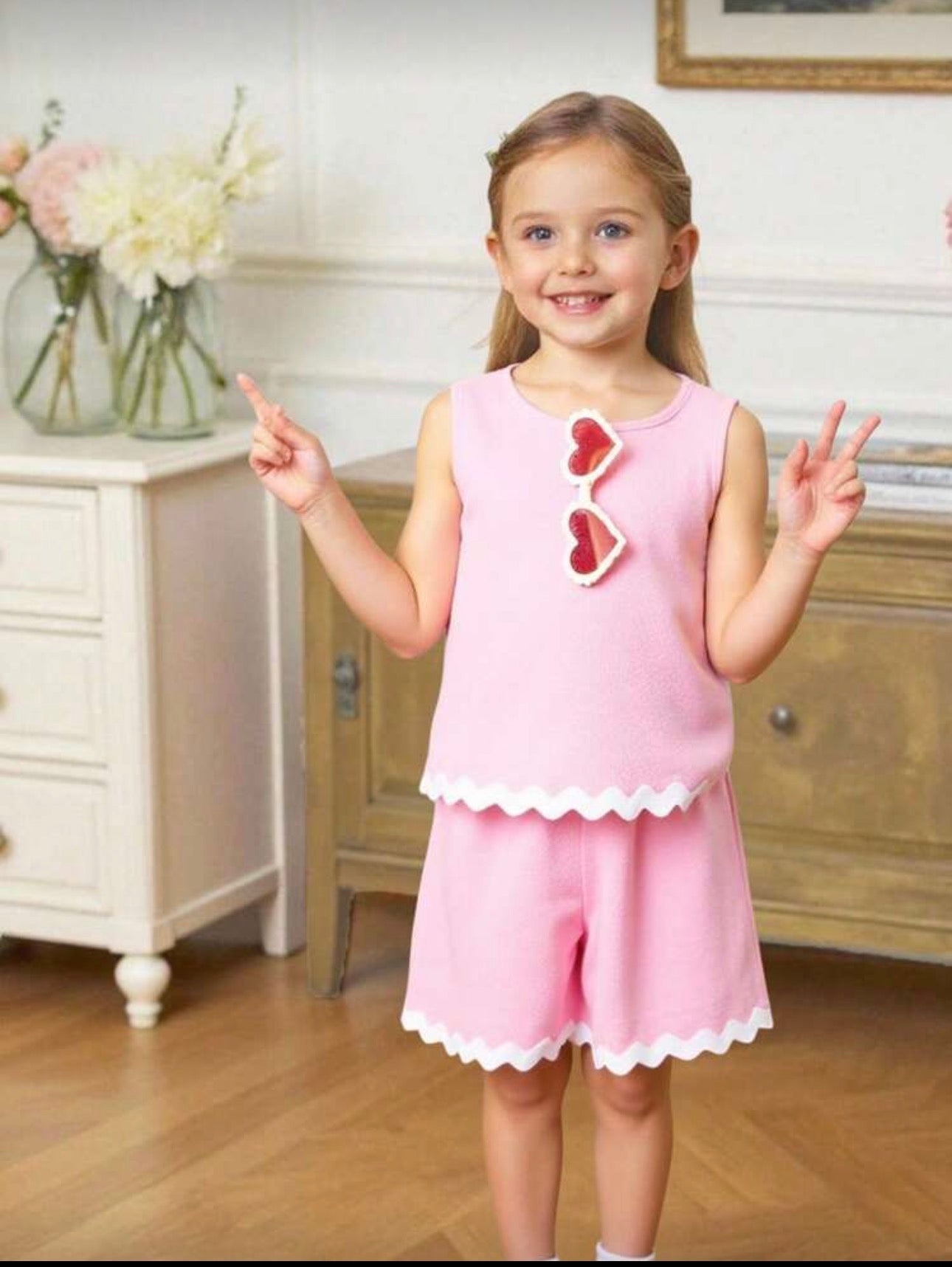 Conjunto infantil Rosado Lace