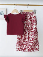 Conjunto Infantil Burgundy Elegance