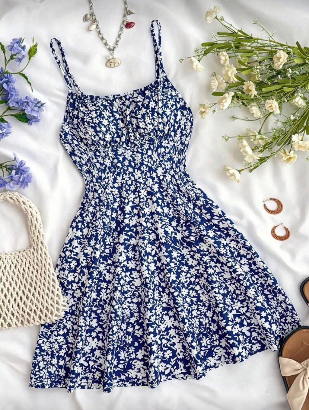 Vestido Infantil Blue Blossom