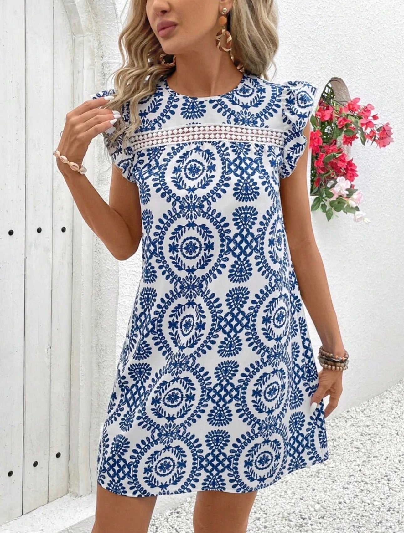 Vestido de Dama Blue Garden