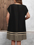 Vestido de Dama Golden Black Elegance