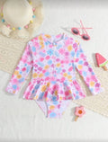 Traje de Baño Infantil Floral Candy