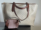 Bolsa Nine West Signature Large Tote Set Vanilla
