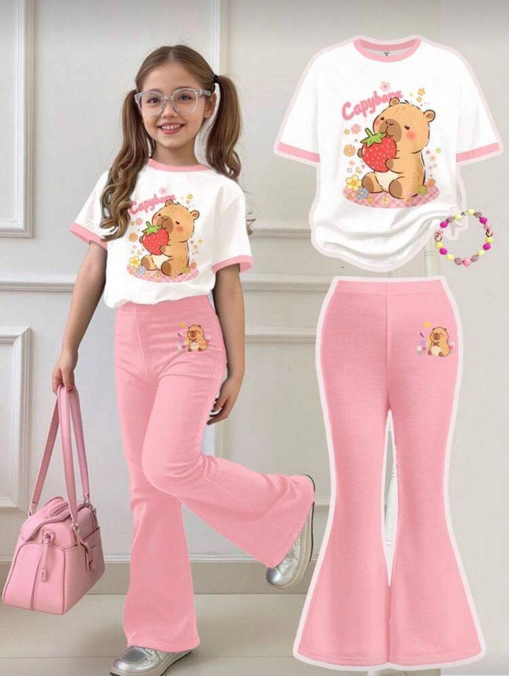 Conjunto Infantil Capibara Rosé – Rosa Claro