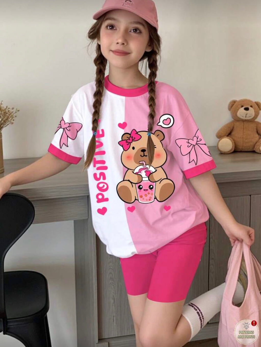 Conjunto Infantil Capibara Pink Casual