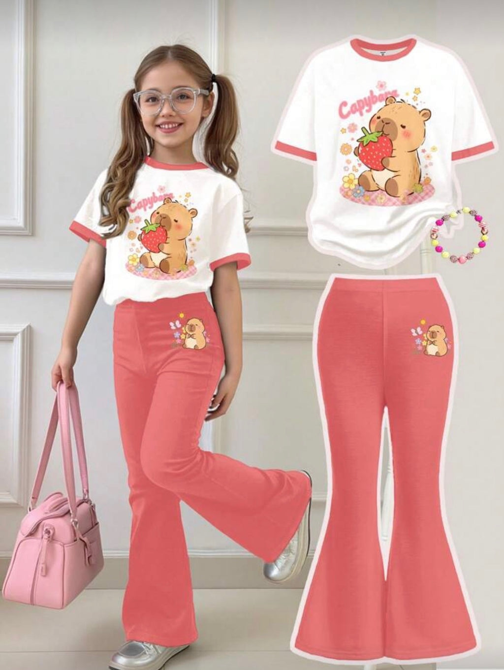 Conjunto Infantil Capibara Rosé – Rosa Fuerte
