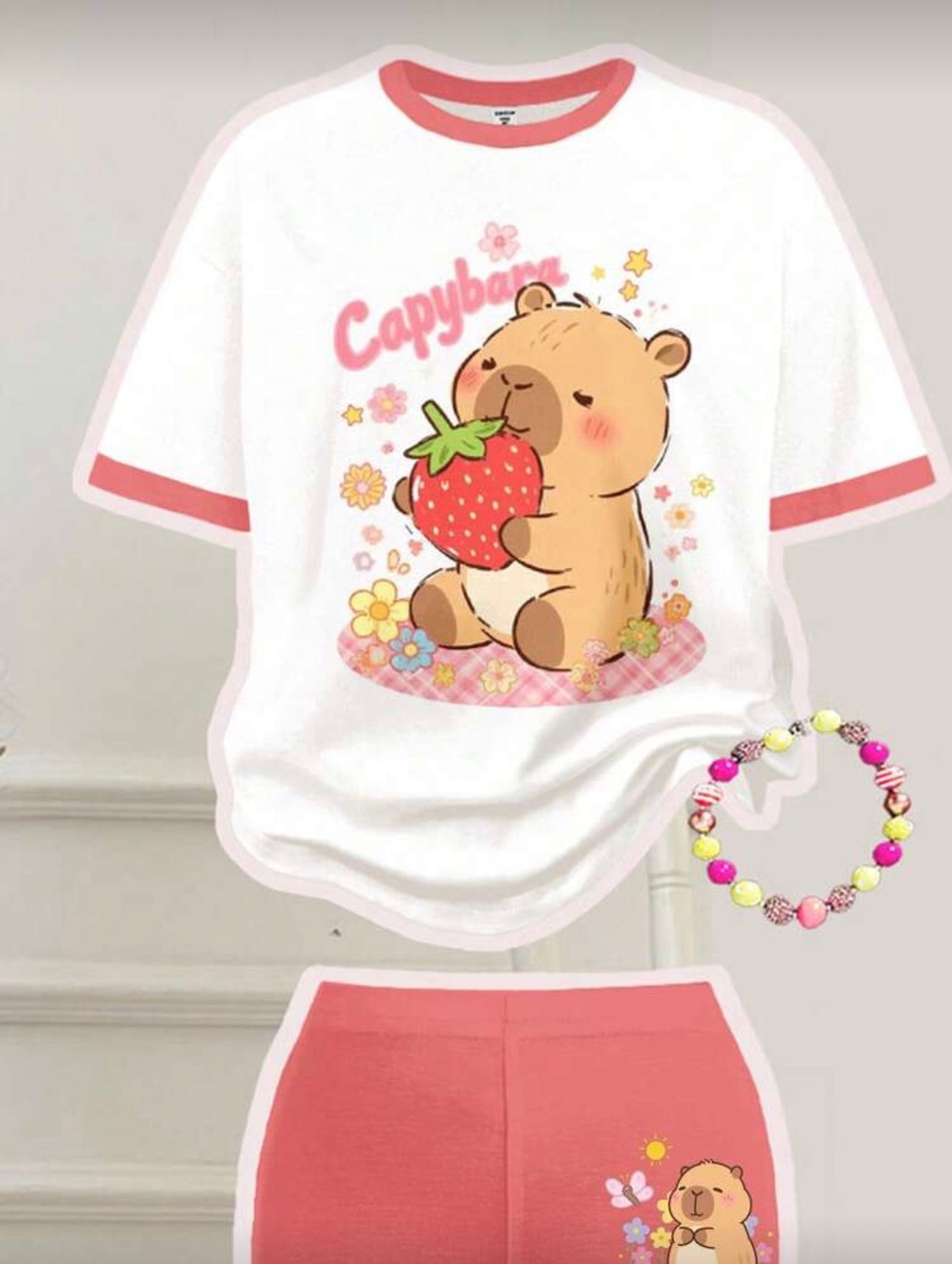 Conjunto Infantil Capibara Rosé – Rosa Fuerte