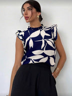 Blusa Femenina Blue Leaf