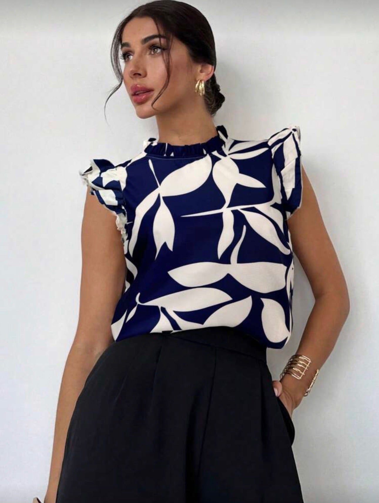 Blusa Femenina Blue Leaf