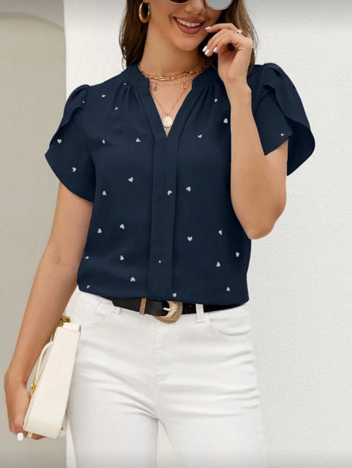 Blusa de Dama Navy Hearts