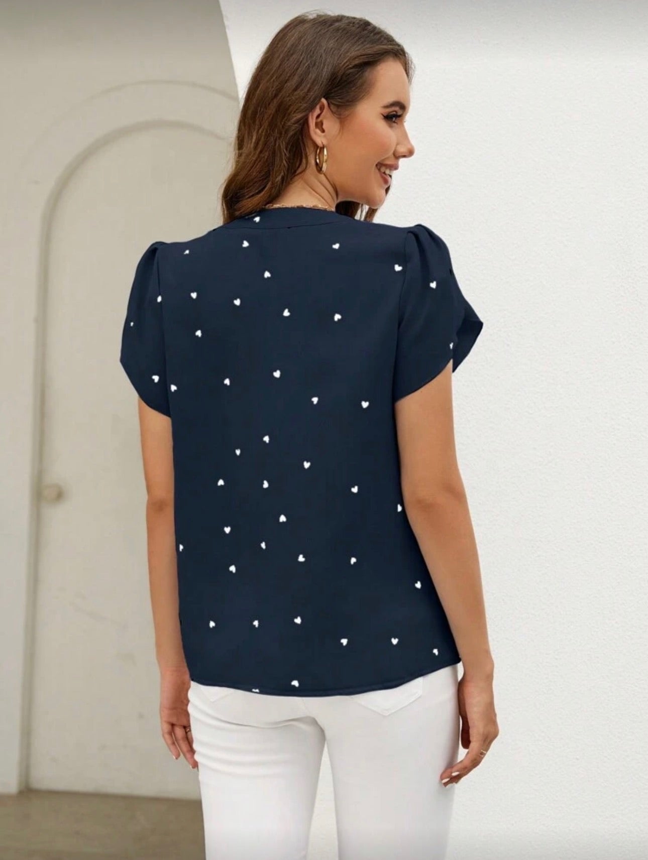 Blusa Femenina Navy Hearts