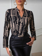 Blusa Femenina Noir Lines