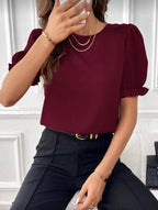Blusa Femenina Burgundy Grace