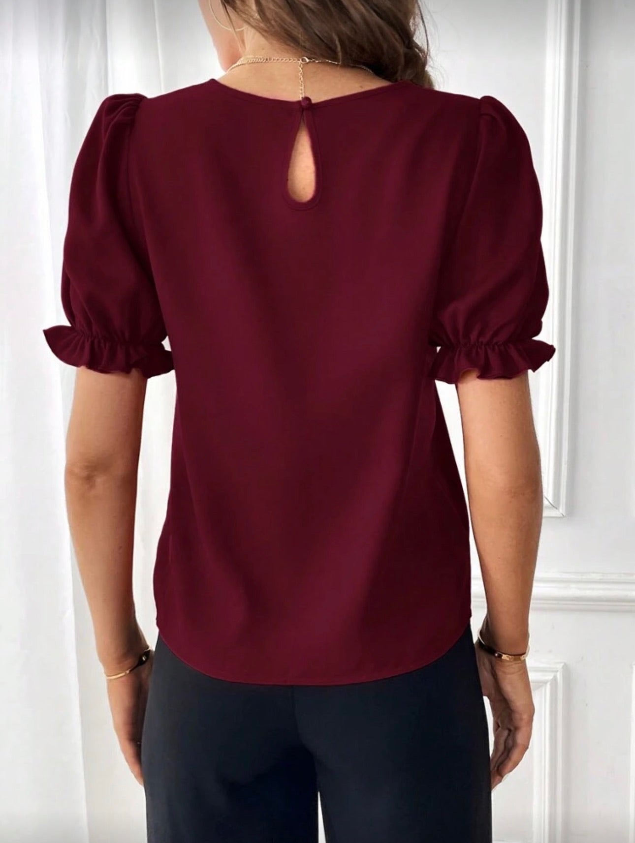 Blusa Femenina Burgundy Grace